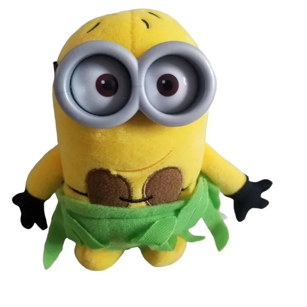 Despicable Me Minion Jerry Luau Hula Stuffed Plush Animal Toy Doll Skirt Hawaii